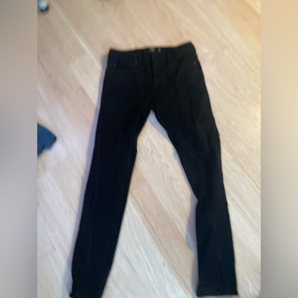 Black straight leg pants